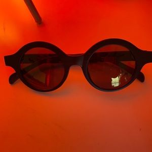Blackish brown Round Aesthetic Sunglasses